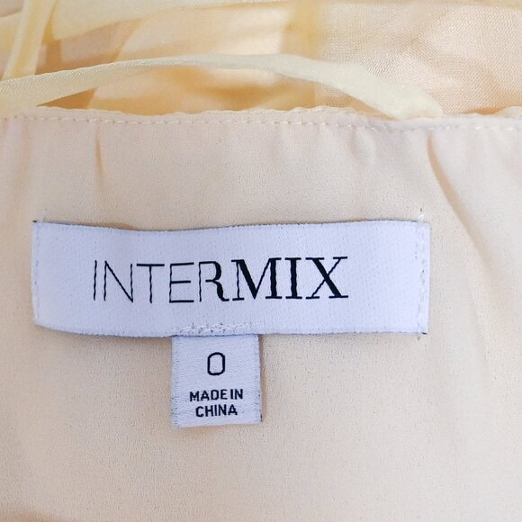 Intermix Size XS /US0 Chelsea Yellow Chiffon Maxi Dress 100% Silk Maxi Dress - Picture 2 of 10